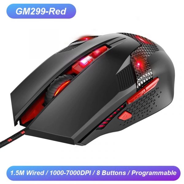 TeckNet 8 Button Optical Wired Gaming Mouse RGB LED Premium 7000DPI Sensor Ergonomic Computer Gaming Mice for PC Laptop Desktop - Image 3