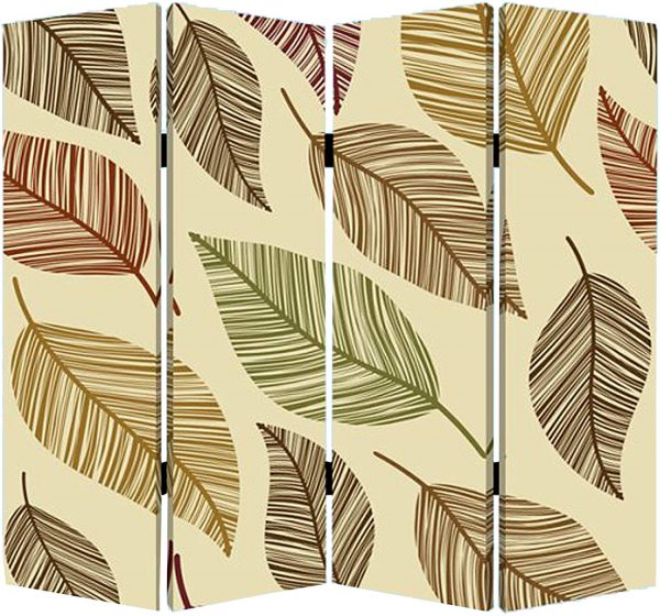 1" x 84" x 84" Multi-Color, Wood, Canvas, Perpetual Leaf - Screen